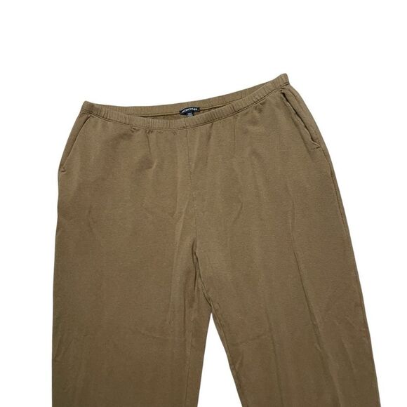 Eileen Fisher Tencel Organic Cotton Tapered Ankle Pant Brown Size XL - Picture 6 of 8